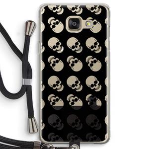 CaseCompany Musketon Skulls: Samsung Galaxy A5 (2016) Transparant Hoesje met koord