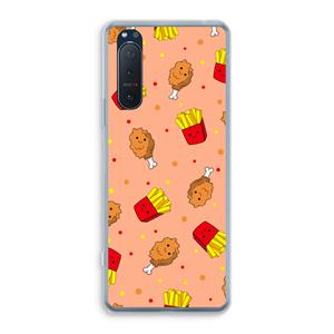 CaseCompany Chicken 'n Fries: Sony Xperia 5 II Transparant Hoesje