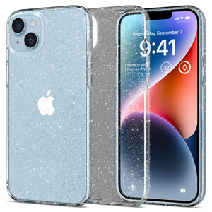 Spigen Liquid Crystal Glitter iPhone 14 Hoesje - Doorzichtig