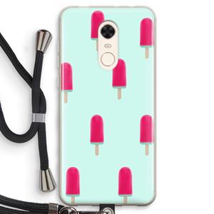 CaseCompany Waterijsje: Xiaomi Redmi 5 Transparant Hoesje met koord