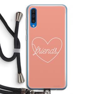 CaseCompany Friends heart: Samsung Galaxy A50 Transparant Hoesje met koord