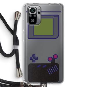 CaseCompany Game On: Xiaomi Redmi Note 10S Transparant Hoesje met koord