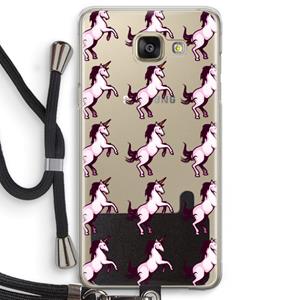 CaseCompany Musketon Unicorn: Samsung Galaxy A5 (2016) Transparant Hoesje met koord