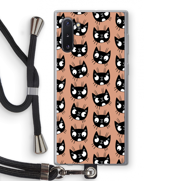 CaseCompany Kat: Samsung Galaxy Note 10 Transparant Hoesje met koord