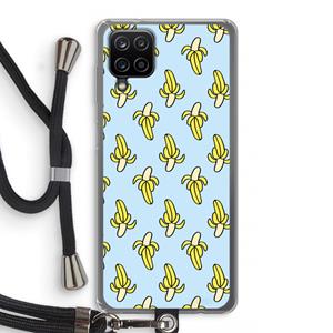 CaseCompany Bananas: Samsung Galaxy A12 Transparant Hoesje met koord