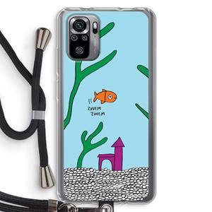 CaseCompany Aquarium: Xiaomi Redmi Note 10S Transparant Hoesje met koord