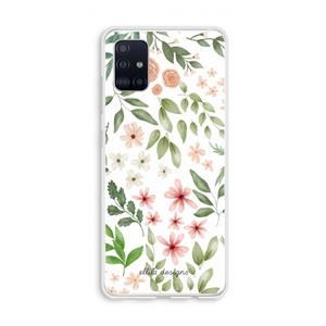 CaseCompany Botanical sweet flower heaven: Galaxy A51 4G Transparant Hoesje