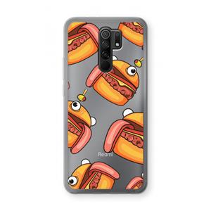 CaseCompany Hamburger: Xiaomi Redmi 9 Transparant Hoesje