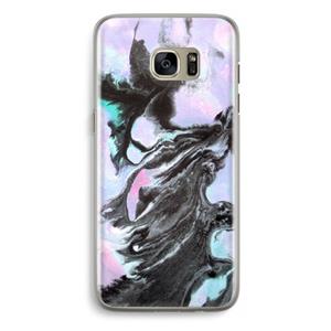 CaseCompany Pastel zwart: Samsung Galaxy S7 Edge Transparant Hoesje