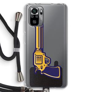 CaseCompany Pew Pew Pew: Xiaomi Redmi Note 10S Transparant Hoesje met koord