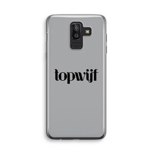CaseCompany Topwijf Grijs Zwart: Samsung Galaxy J8 (2018) Transparant Hoesje