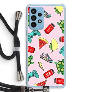 CaseCompany Things Jamie Loves: Samsung Galaxy A52 Transparant Hoesje met koord