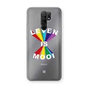 CaseCompany Het Leven Is Mooi: Xiaomi Redmi 9 Transparant Hoesje