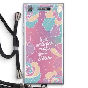 CaseCompany Good stories: Sony Xperia XZ1 Transparant Hoesje met koord