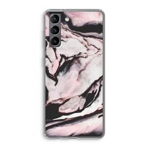 CaseCompany Roze stroom: Samsung Galaxy S21 Transparant Hoesje