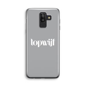 CaseCompany Topwijf Grijs Wit: Samsung Galaxy J8 (2018) Transparant Hoesje