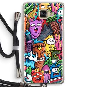 CaseCompany Vexx Mixtape: Samsung Galaxy A5 (2016) Transparant Hoesje met koord