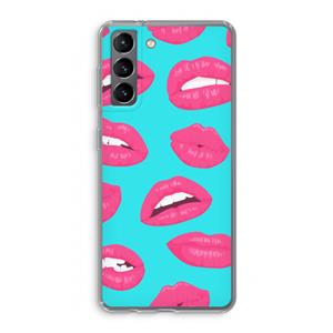 CaseCompany Bite my lip: Samsung Galaxy S21 Transparant Hoesje