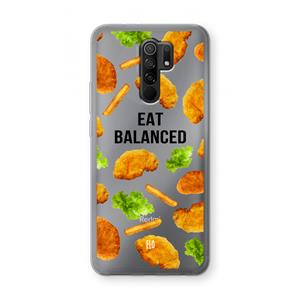 CaseCompany Eat Balanced: Xiaomi Redmi 9 Transparant Hoesje