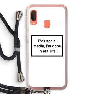 CaseCompany I'm dope: Samsung Galaxy A20e Transparant Hoesje met koord