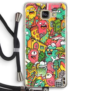 CaseCompany Vexx City: Samsung Galaxy A5 (2016) Transparant Hoesje met koord