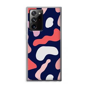 CaseCompany Memphis Shapes Pink: Samsung Galaxy Note 20 Ultra / Note 20 Ultra 5G Transparant Hoesje