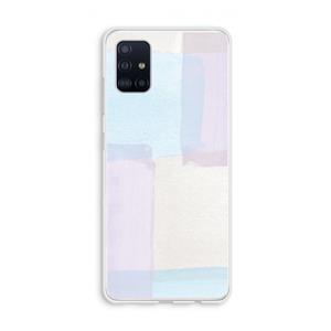 CaseCompany Square pastel: Galaxy A51 4G Transparant Hoesje