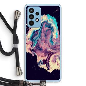 CaseCompany Cosmic Silence: Samsung Galaxy A52 Transparant Hoesje met koord