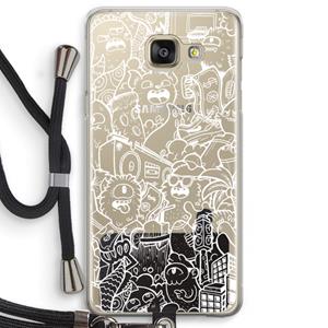 CaseCompany Vexx City #2: Samsung Galaxy A5 (2016) Transparant Hoesje met koord