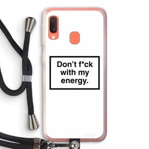CaseCompany My energy: Samsung Galaxy A20e Transparant Hoesje met koord
