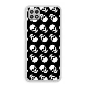 CaseCompany Musketon Skulls: Samsung Galaxy A22 4G Transparant Hoesje