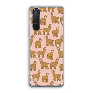 CaseCompany Alpacas: Sony Xperia 5 II Transparant Hoesje