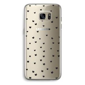 CaseCompany Kleine kattenkopjes: Samsung Galaxy S7 Edge Transparant Hoesje