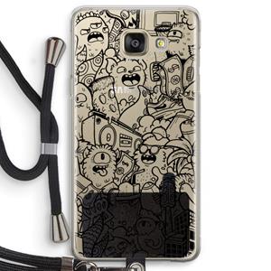 CaseCompany Vexx Black City : Samsung Galaxy A5 (2016) Transparant Hoesje met koord