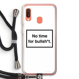 CaseCompany No time: Samsung Galaxy A20e Transparant Hoesje met koord