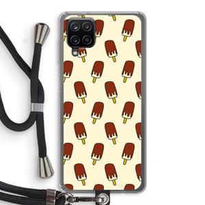 CaseCompany Yummy: Samsung Galaxy A12 Transparant Hoesje met koord