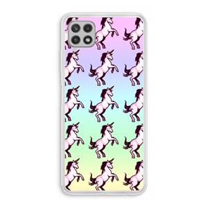 CaseCompany Musketon Unicorn: Samsung Galaxy A22 4G Transparant Hoesje
