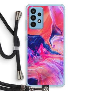 CaseCompany Earth And Ocean: Samsung Galaxy A52 Transparant Hoesje met koord
