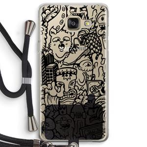 CaseCompany Vexx Black Mixtape: Samsung Galaxy A5 (2016) Transparant Hoesje met koord