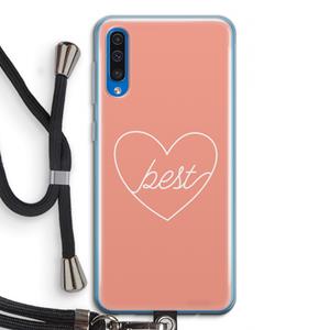 CaseCompany Best heart: Samsung Galaxy A50 Transparant Hoesje met koord