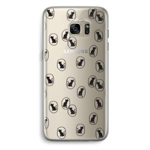 CaseCompany Miauw: Samsung Galaxy S7 Edge Transparant Hoesje