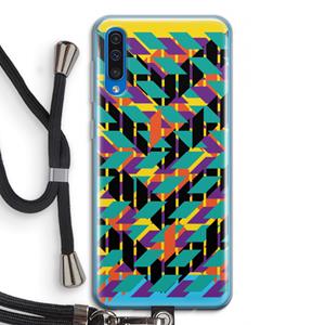 CaseCompany Skew Bee 1: Samsung Galaxy A50 Transparant Hoesje met koord