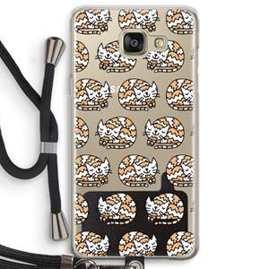CaseCompany Slapende poes: Samsung Galaxy A5 (2016) Transparant Hoesje met koord