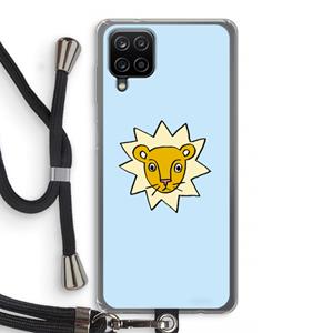 CaseCompany Kleine leeuw: Samsung Galaxy A12 Transparant Hoesje met koord