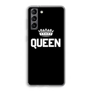CaseCompany Queen zwart: Samsung Galaxy S21 Transparant Hoesje