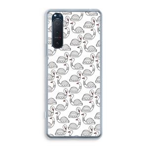 CaseCompany Zwanen: Sony Xperia 5 II Transparant Hoesje
