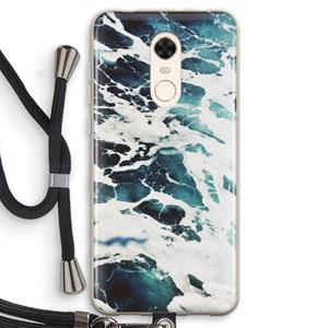 CaseCompany Golven: Xiaomi Redmi 5 Transparant Hoesje met koord