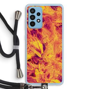 CaseCompany Eternal Fire: Samsung Galaxy A52 Transparant Hoesje met koord