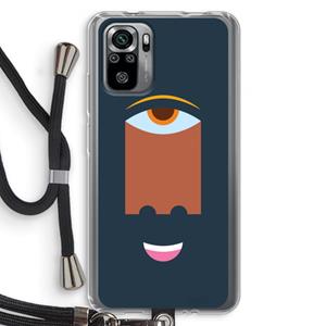 CaseCompany Mono M: Xiaomi Redmi Note 10S Transparant Hoesje met koord