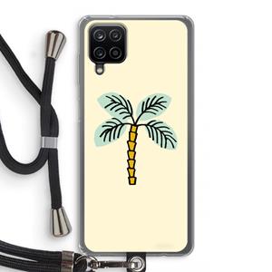 CaseCompany Palmboom: Samsung Galaxy A12 Transparant Hoesje met koord